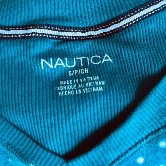 Like New. Nautica Women’s 2 piece PJ set in Teal. Size Small. - Picture 9 of 9